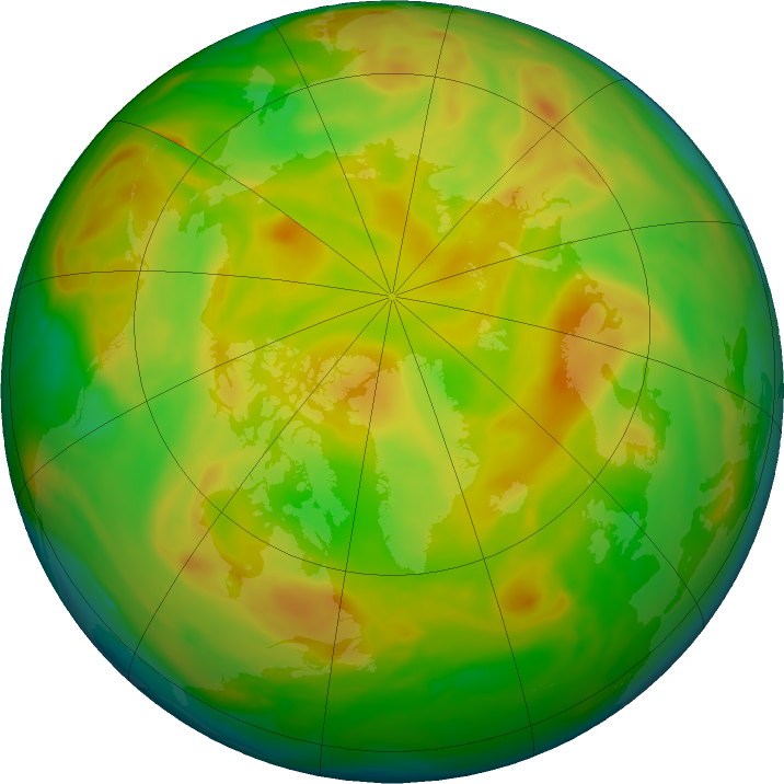 Arctic ozone map for 01 June 2019